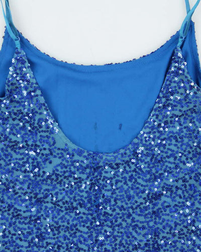 Vintage Y2k 00s Grass Sequin Mini Dress - M