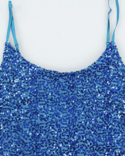 Vintage Y2k 00s Grass Sequin Mini Dress - M