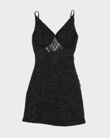 Vintage 90s Scala Beaded Mini Dress - XS