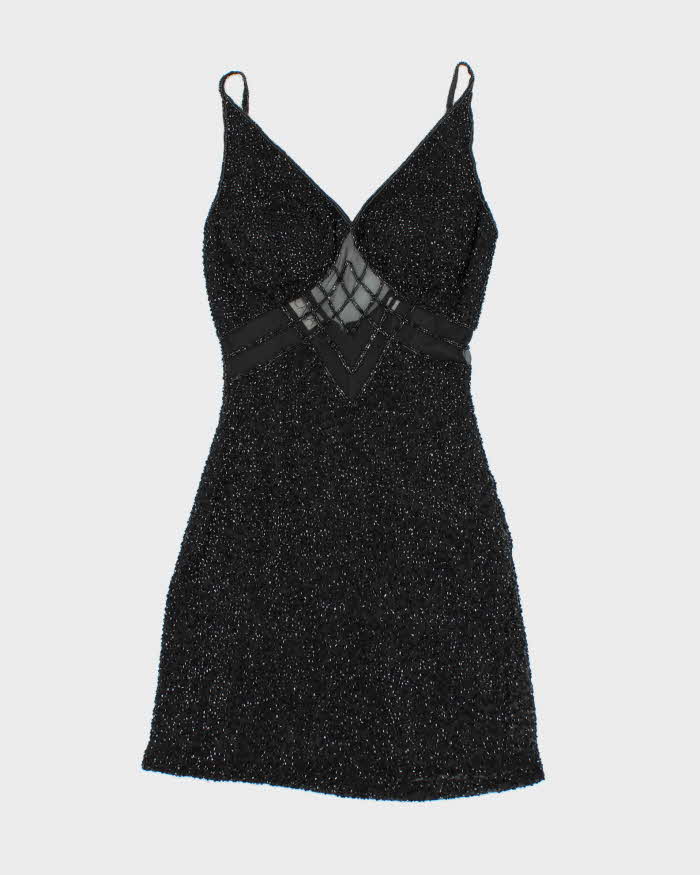 Vintage 90s Scala Beaded Mini Dress - XS