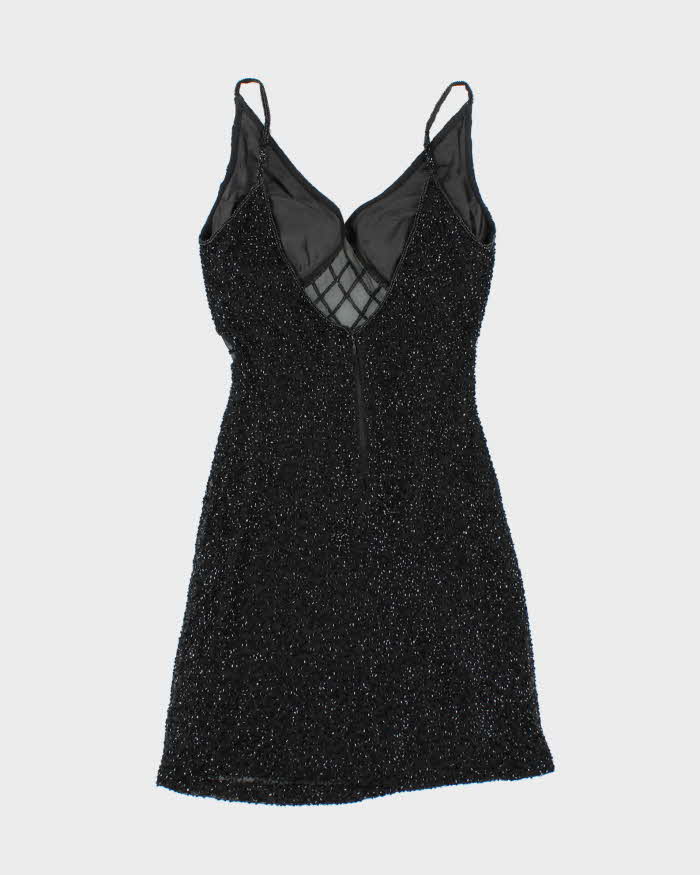 Vintage 90s Scala Beaded Mini Dress - XS