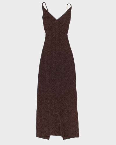 Vintage 90s City Triangles Backless Glittery Dress- S – Rokit