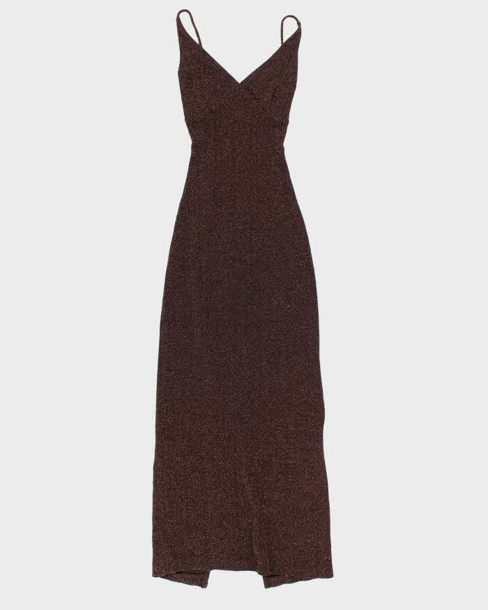 Vintage 90s City Triangles Backless Glittery Dress- S