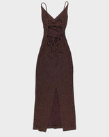 Vintage 90s City Triangles Backless Glittery Dress- S