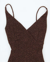 Vintage 90s City Triangles Backless Glittery Dress- S
