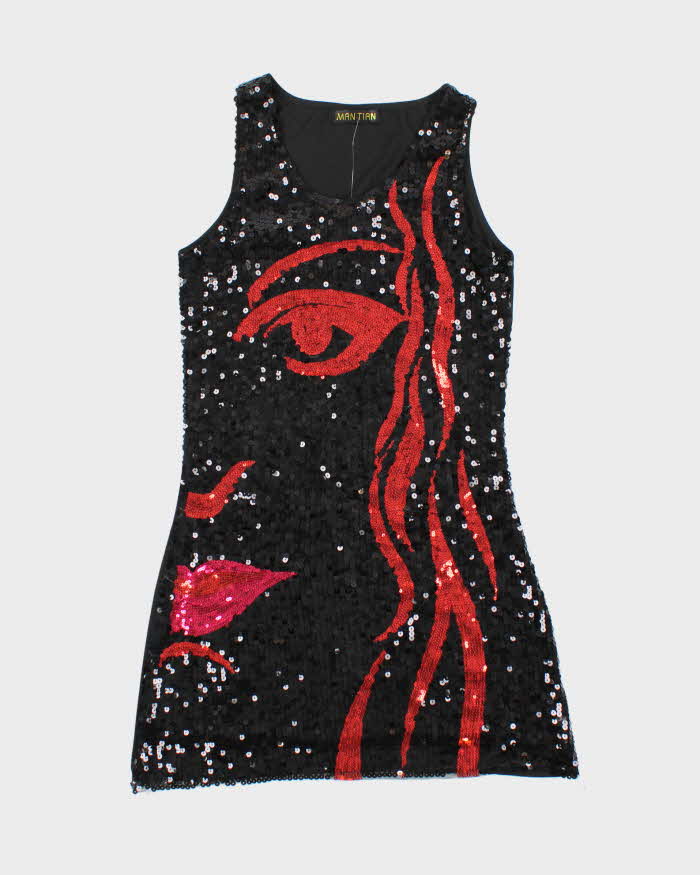 Vintage Y2k 00s Man Tian Sequin Dress- S