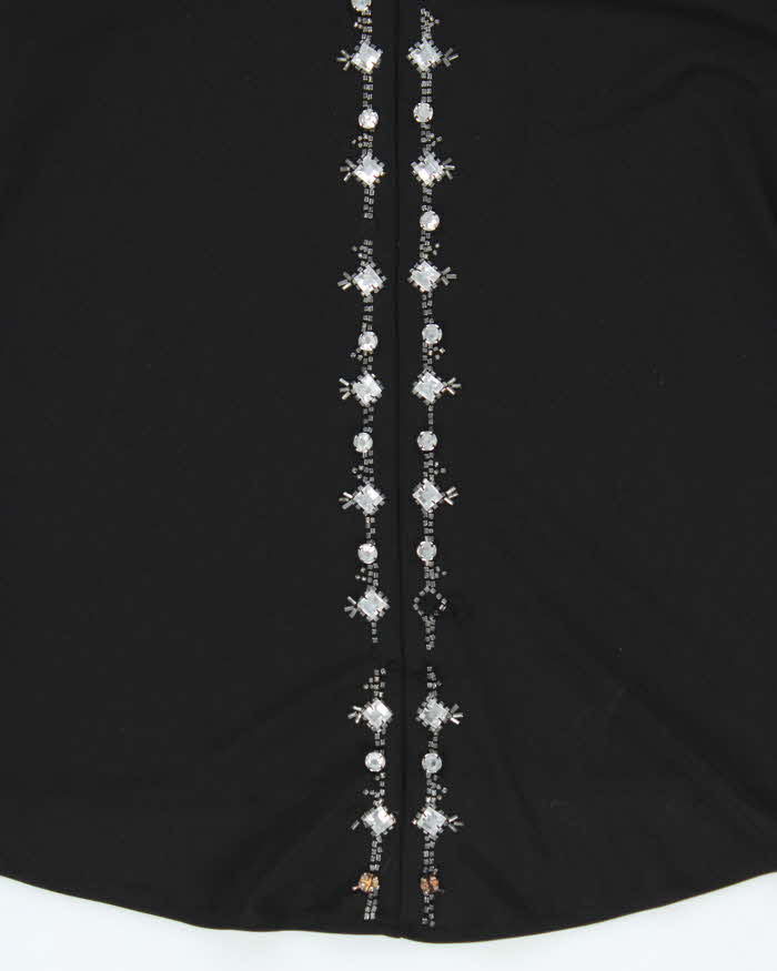 Vintage Y2k 00s Dave & Johnny Bejewelled Halter Neck Dress - S