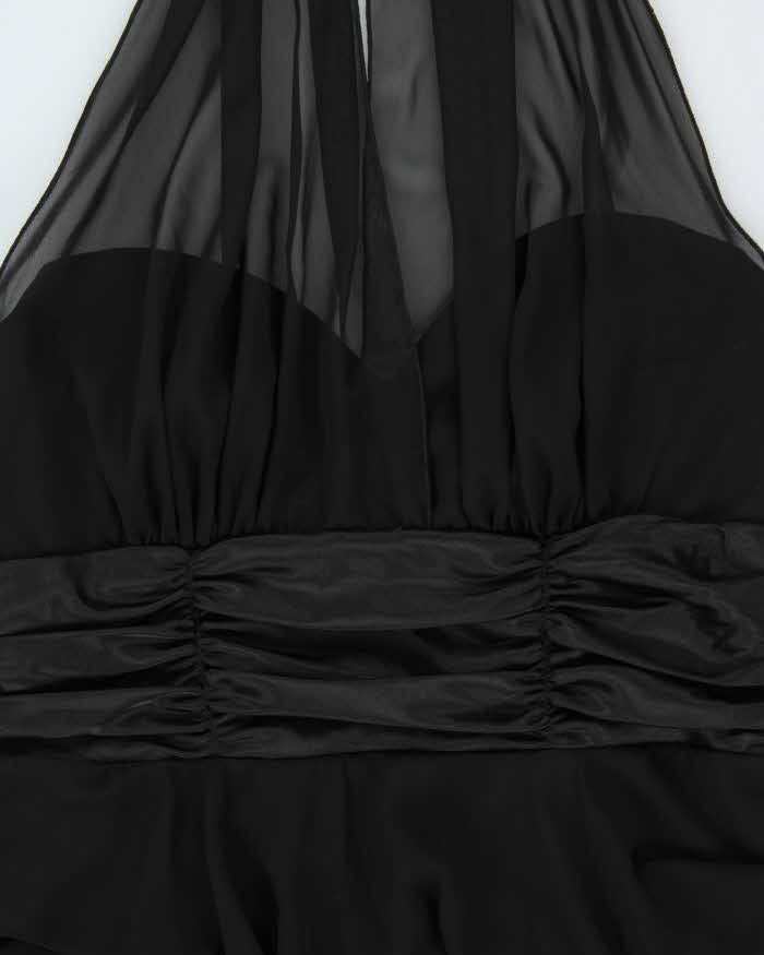 Vintage Y2k 00s Connected Ruffle Halter Dress - M