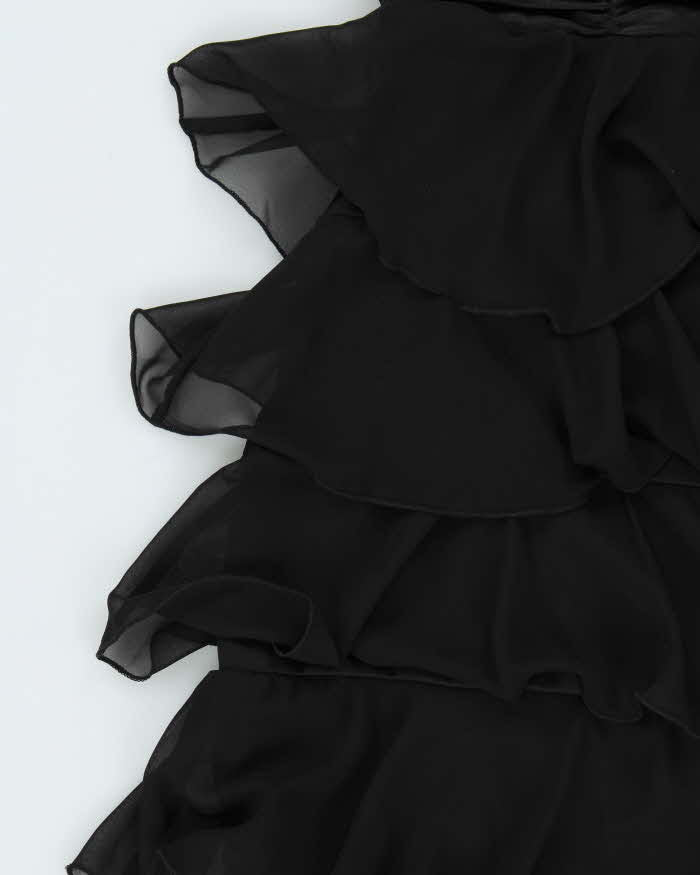 Vintage Y2k 00s Connected Ruffle Halter Dress - M