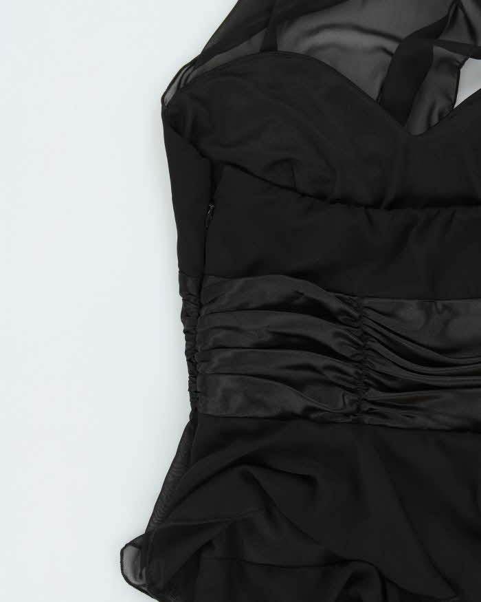 Vintage Y2k 00s Connected Ruffle Halter Dress - M