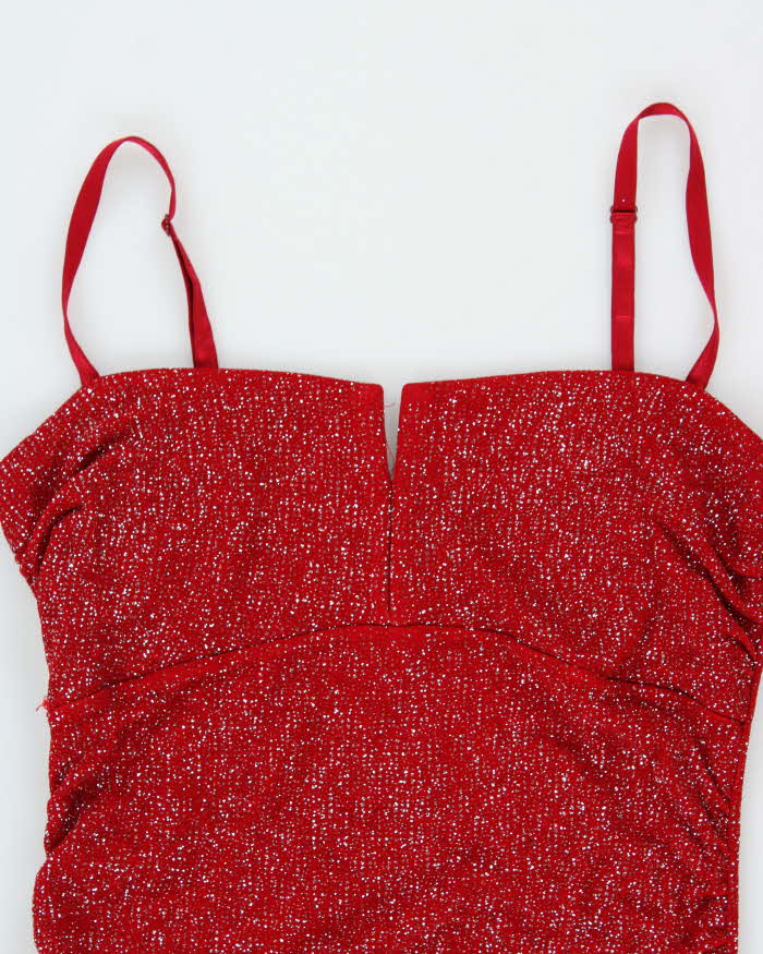 Vintage 00s Le Chateau Glittery Dress - S