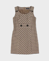 Vintage 00s Jessie Wool Blend Mini Dress - S