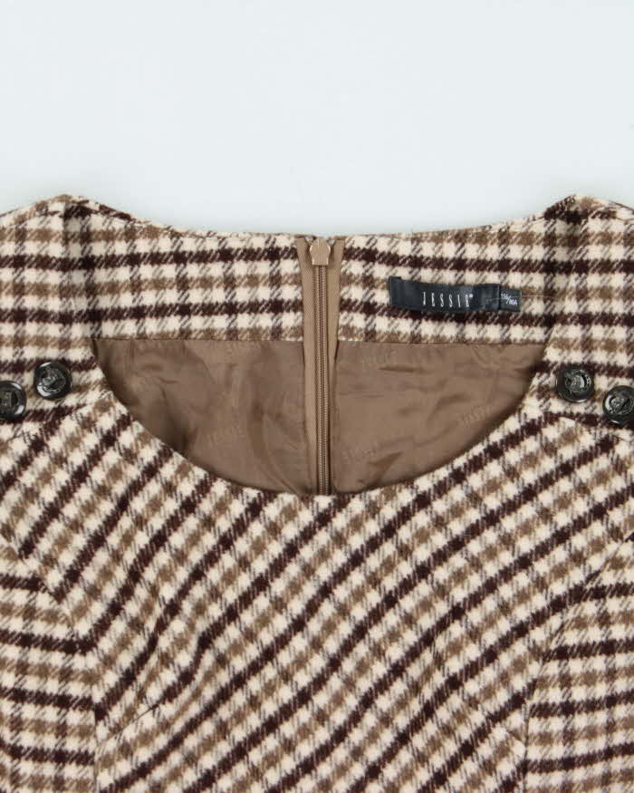 Vintage 00s Jessie Wool Blend Mini Dress - S