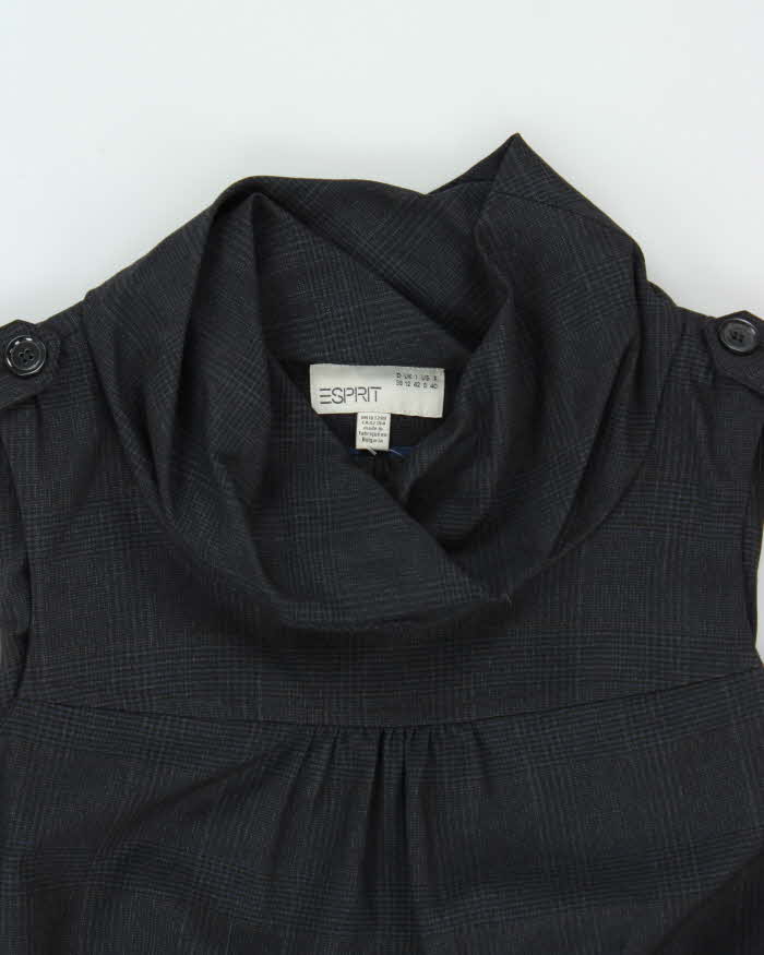 Vintage 00s Esprit Cowl High Neck Dress - M