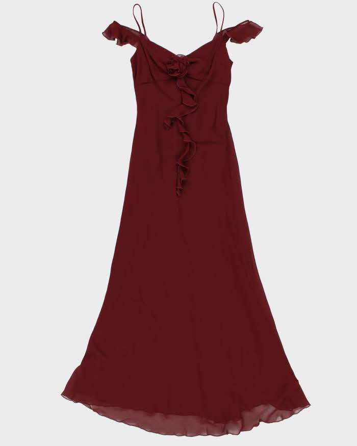 Vintage 90s 00s Jessica Rosette Flower Detail Maxi Dress - S