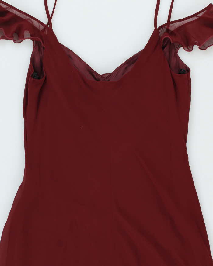 Vintage 90s 00s Jessica Rosette Flower Detail Maxi Dress - S