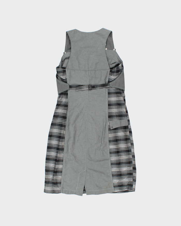 Vintage Y2k 00s Deux Millie 26 Concept Waist Coat Check Dress - M