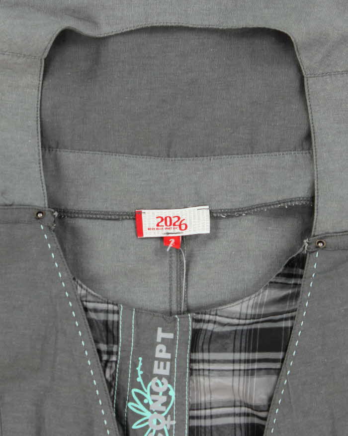 Vintage Y2k 00s Deux Millie 26 Concept Waist Coat Check Dress - M
