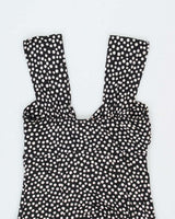 Vintage 90s Pretty Woman Polka Dot Slinky Flare Dress - S