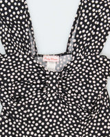 Vintage 90s Pretty Woman Polka Dot Slinky Flare Dress - S