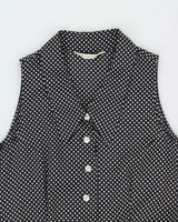 Vintage 1970s McFarland Polka Dot Button-up Mini Dress - M