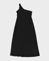 Vintage 90s 00s Fairweather Embroidered One Shoulder Maxi Dress - L