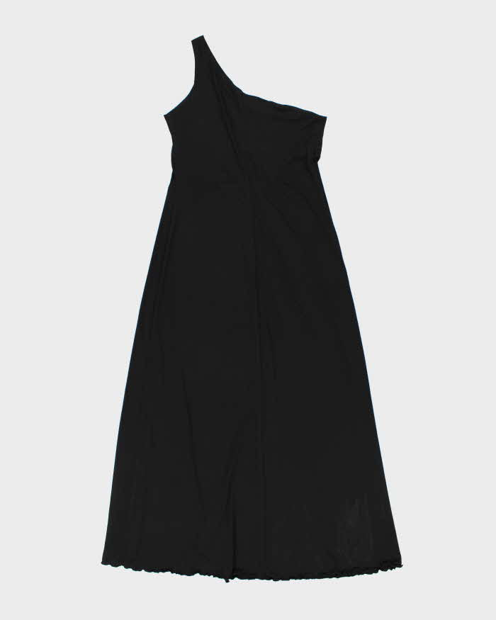 Vintage 90s 00s Fairweather Embroidered One Shoulder Maxi Dress - L