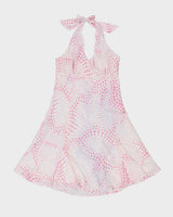 Vintage 1990s Polka Dot Halter Neck Dress - M