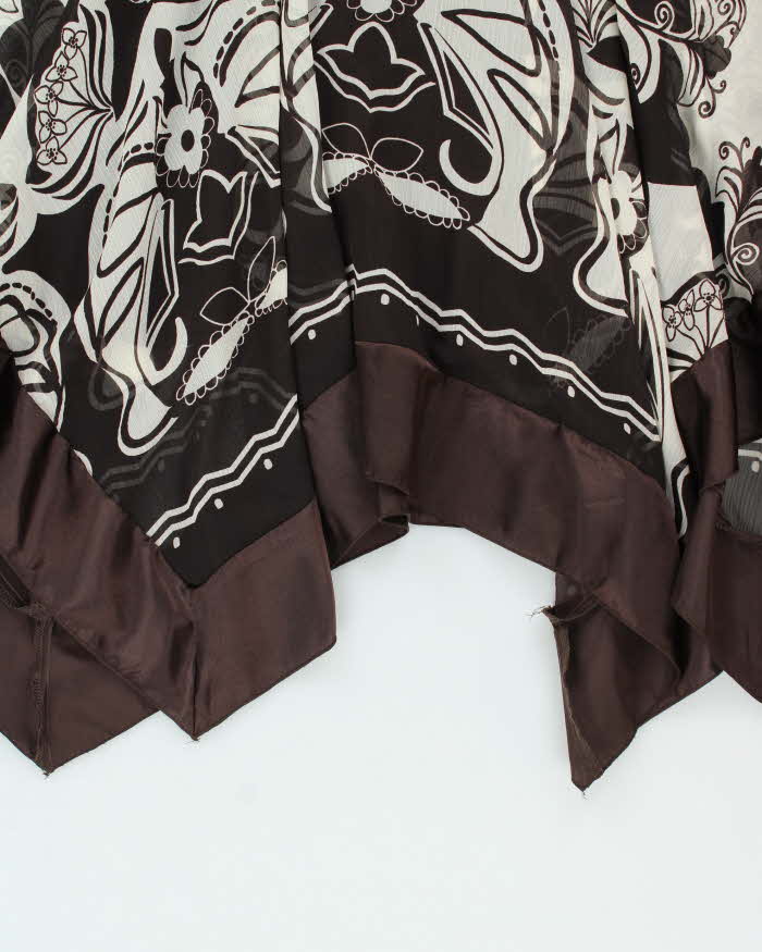 Vintage Y2k 00s Mariposa Handkerchief Hem Halter Neck Dress - S