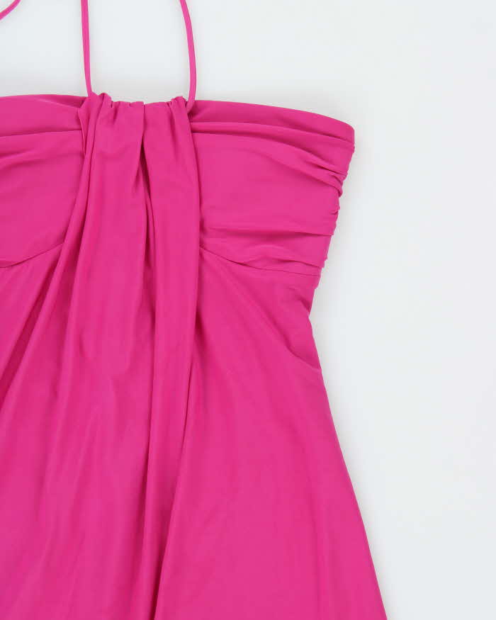 Vintage Y2k 2000s Le Chateau Halter Neck Mini Dress - XXS