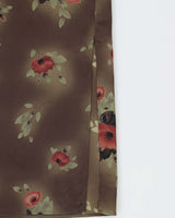 Vintage 90s/00s Norton Khaki Green Floral Dress - S