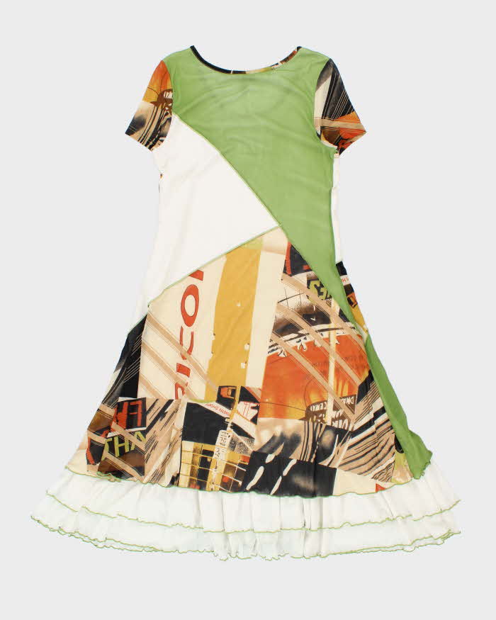 Y2k 00s Miss Nikky Mesh Patchwork Dress - S
