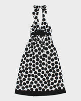 Vintage 2000s AA Studio Slinky Polka Dot Halter Maxi Dress - M