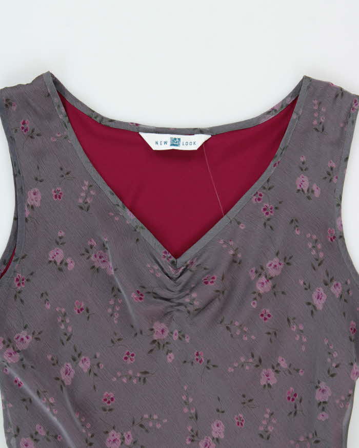 Vintage 1990s New Look Floral Floaty Dress - M