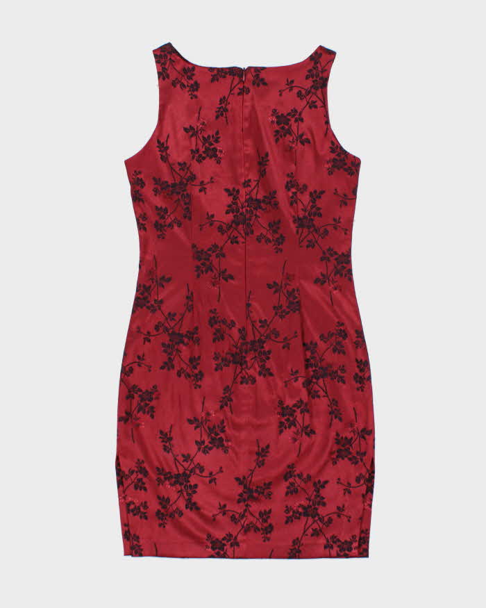 Vintage 1990s Esprit High Neck Satin Dress - S