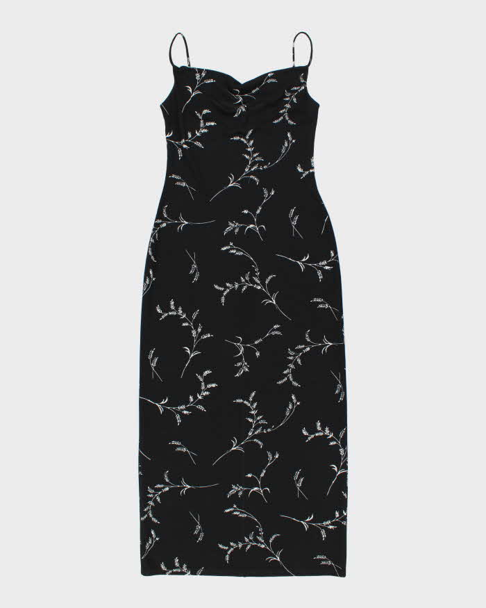 Vintage 1990s Smart Set Sheer Cowl Neck Maxi Dress - M