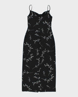 Vintage 1990s Smart Set Sheer Cowl Neck Maxi Dress - M