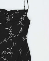 Vintage 1990s Smart Set Sheer Cowl Neck Maxi Dress - M