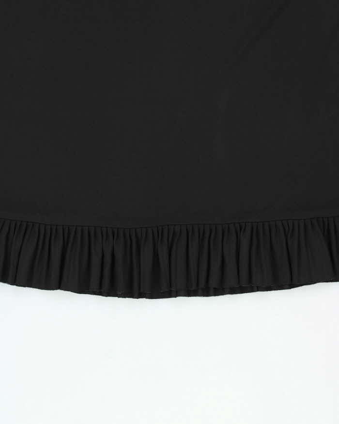 Vintage 1990s Citrine Twist Front Pleated Hem Dress - S