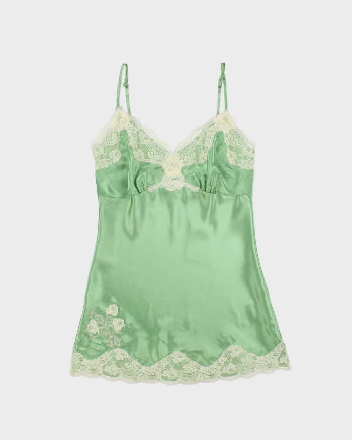 Vintage Y2k 2000s Suzy Satin Mini Slip Dress - S