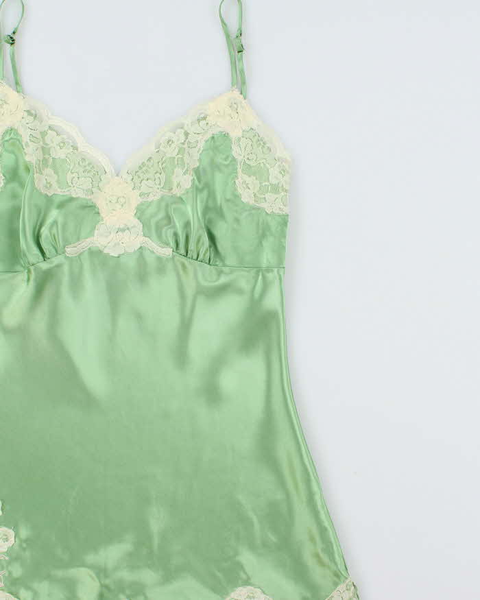 Vintage Y2k 2000s Suzy Satin Mini Slip Dress - S