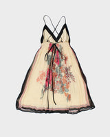Vintage 2000s Tristan Silk Tie Back Floaty Dress - M