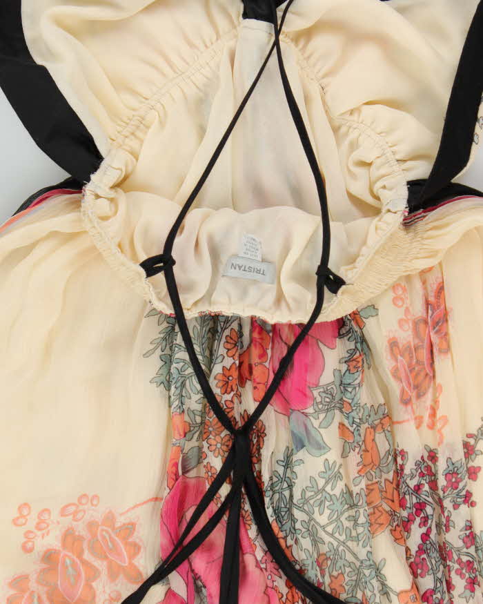 Vintage 2000s Tristan Silk Tie Back Floaty Dress - M