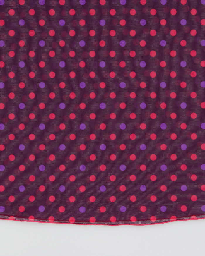 Vintage Y2k 2000s Baci Polka Dot Mesh Dress - S