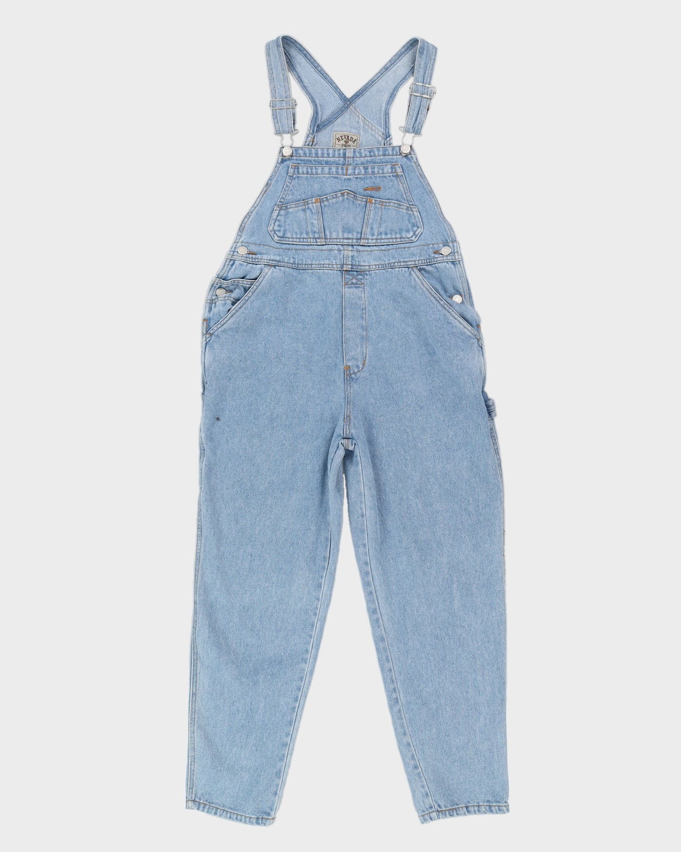 Vintage 90s Nevada Lightwash Denim Dungarees - S