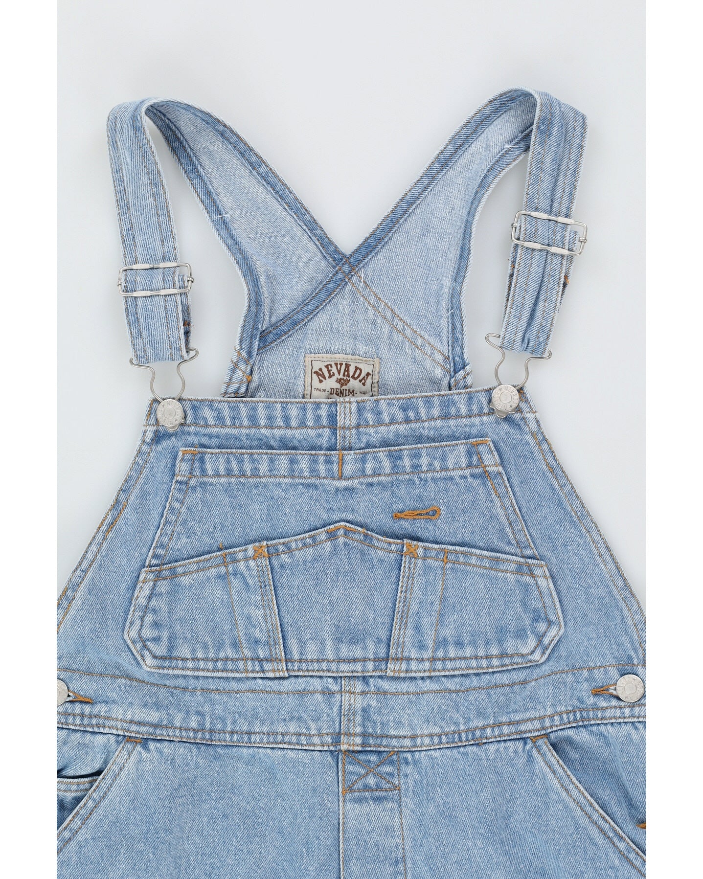 Vintage 90s Nevada Lightwash Denim Dungarees - S