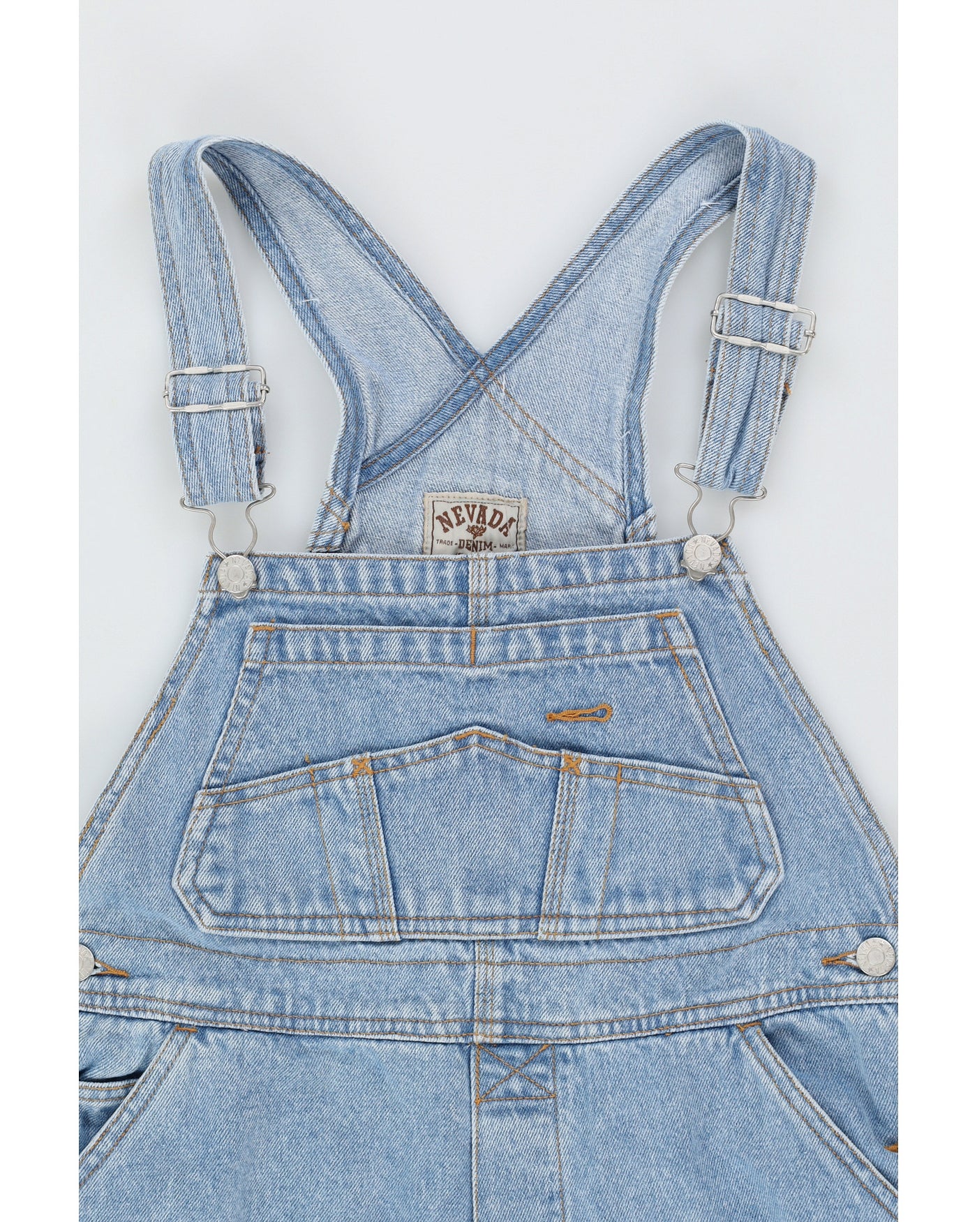 Vintage 90s Nevada Lightwash Denim Dungarees - S