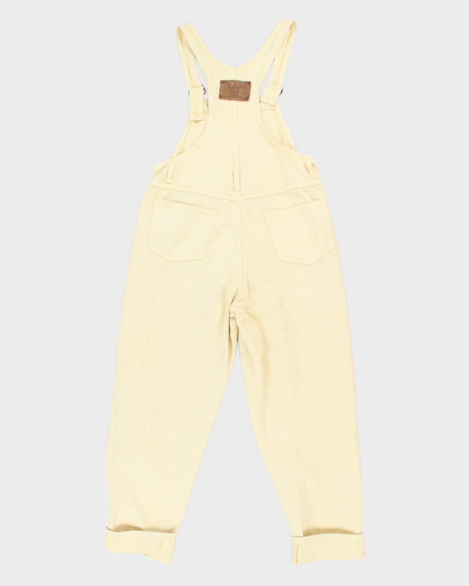 Vintage 90s Moda International Yellow Denim Dungarees - S