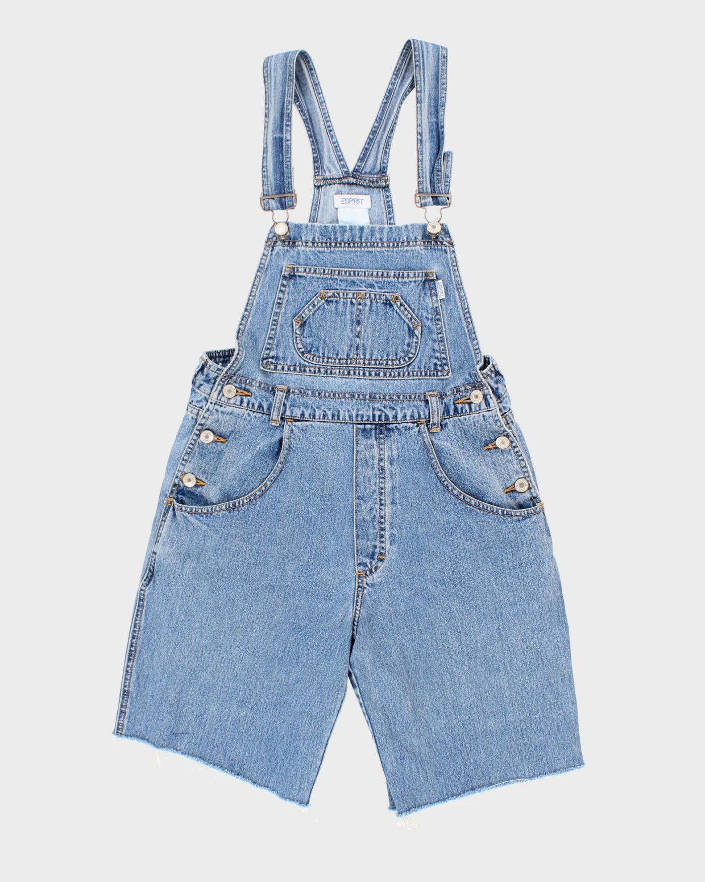 Vintage 00s Esprit Medium Wash Dungarees - M