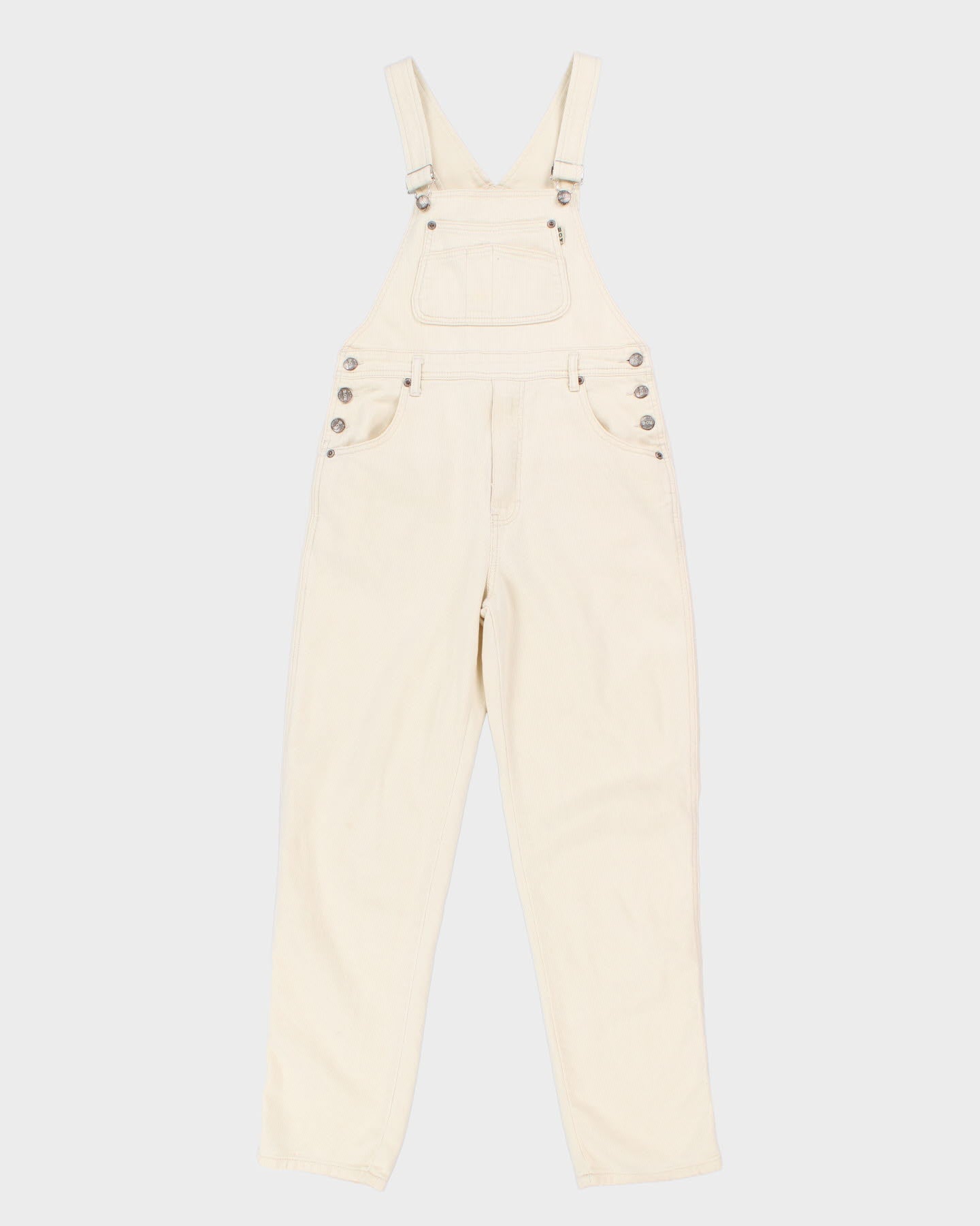 Vintage 90s Bom Cream Dungarees - M